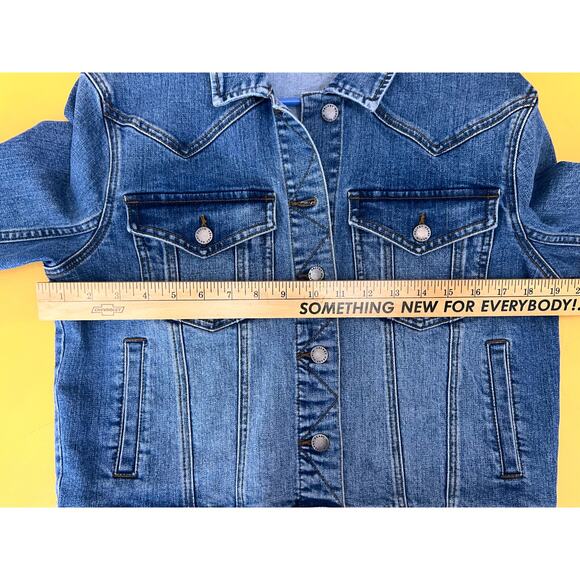 Velvet Heart Denim Long Sleeve Button Front Jean Jacket Blue Women's Size Small - Picture 4 of 5